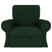 Poltrona Natalina Papai Noel Santa Claus Suede Verde - 5