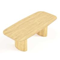 Mesa De Jantar Orgânica Tivoli 240cm X 110cm 9 Lugares Lamina Cinamomo Damasco - 2