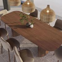 Mesa De Jantar Orgânica Tivoli 270cm X 110cm 10 Lugares Lamina Cinamomo Castanho - 3