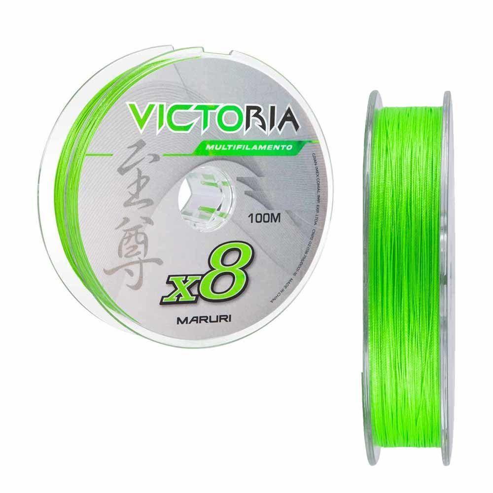 Linha De Pesca Multifilamento 8 Fios Victoria 500m Verde Lima Tamanho 0,24mm - 5
