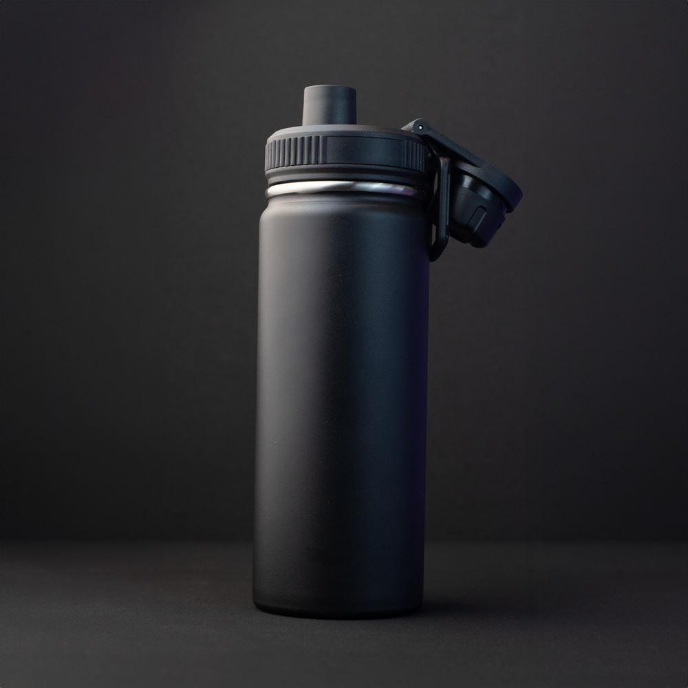 Garrafa Térmica Em Aço Inox 780ml Com Alça Mosquetão E Bico Rosqueável Preta - 1
