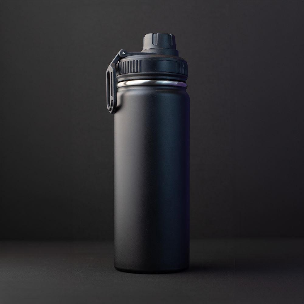 Garrafa Térmica Em Aço Inox 780ml Com Alça Mosquetão E Bico Rosqueável Preta - 3