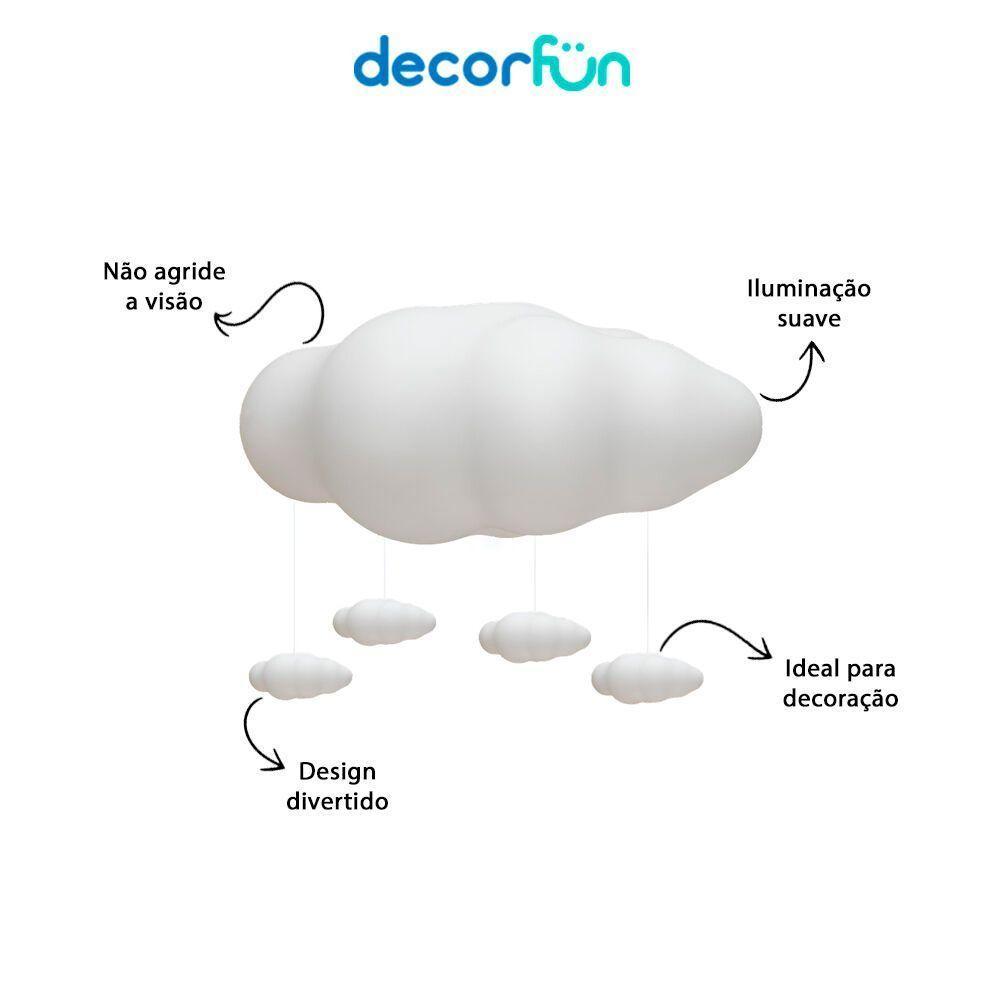 Luminária Pendente Infantil Nuvens Mágicas - Bivolt - 2