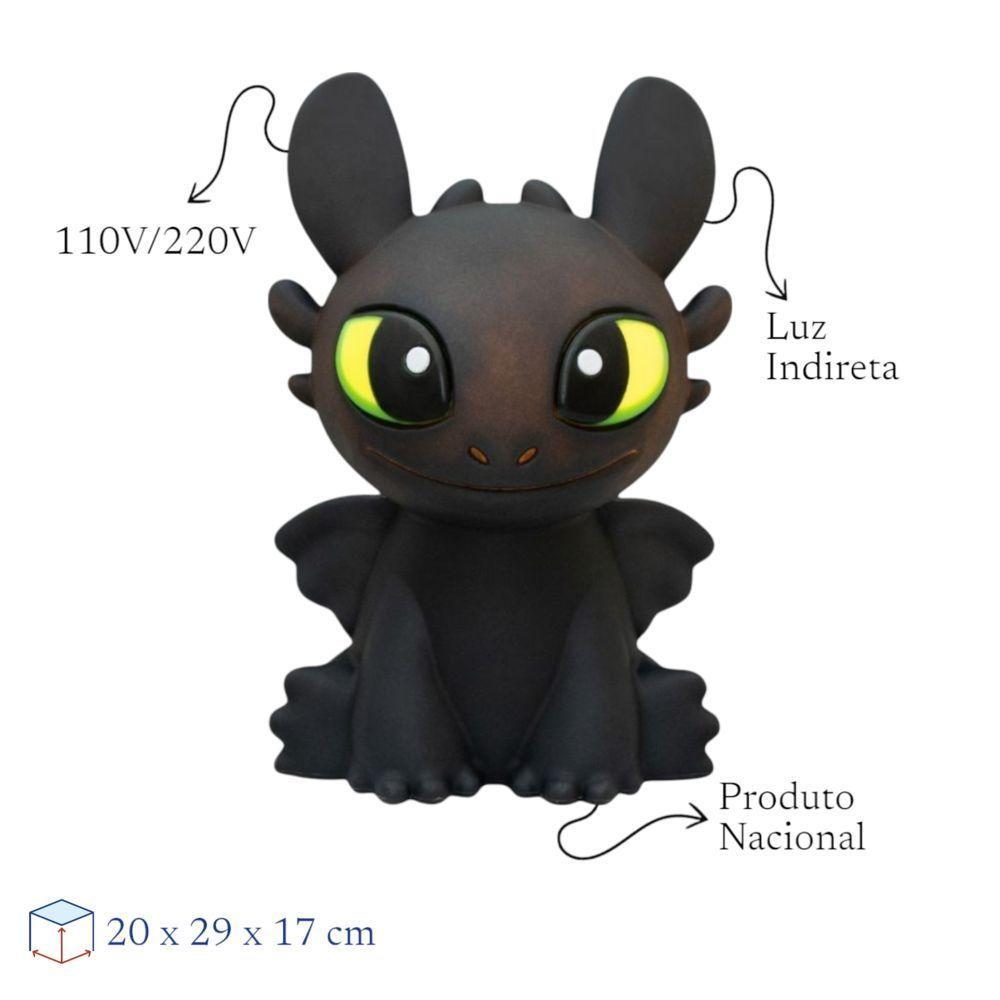 Luminária 3d Banguela - Como Treinar O Seu Dragão | Bivolt 110-220v Licenciada - 2