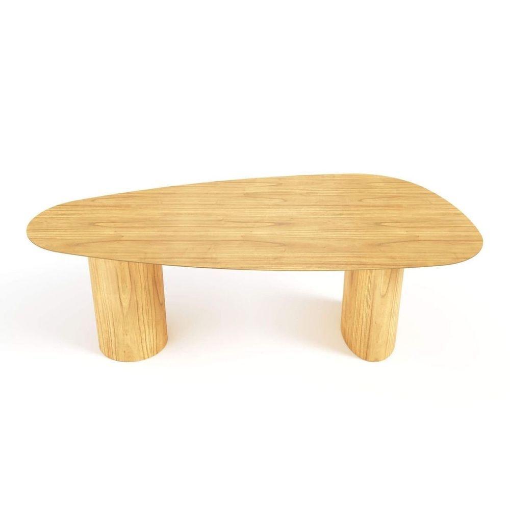 Mesa De Jantar Orgânica Breeze 2,70 X 1,20m 10 Lugares Lâmina Natural De Madeira Damasco - 1