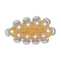 Mesa De Jantar Orgânica Breeze 2,70 X 1,20m 10 Lugares Lâmina Natural De Madeira Damasco - 5