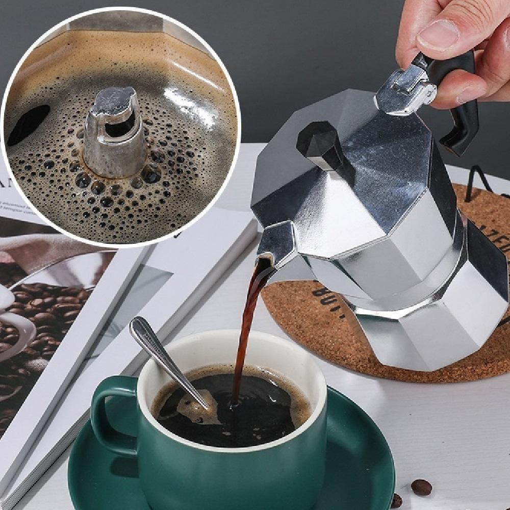 Cafeteira Italiana Grande 12 Xicaras Cafe Expresso Long Manual Moka Premium Em Aluminio Camping Coffe 600ml - 3