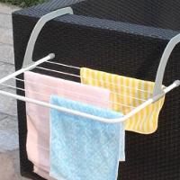 Varal Portatil De Porta Janela Sacada Apartamento Suporte Seca Roupa Dobravel 5 Varetas Pratico Metalico Branco - 7