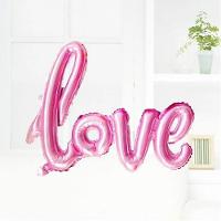 Balao Metalizado Enfeite Romantico Inflavel Frase Celebracao Decoracao Festa Dia Dos Namorados Romantico Rosa - 5