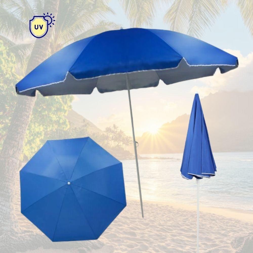 Guarda Sol Gigante Articulavel Ombrelone Grande Praia Pesca Camping Verao Piscina Profissional Protecao Uv 8 Varas - 2