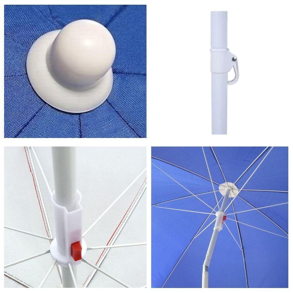 Guarda Sol Gigante Articulavel Ombrelone Grande Praia Pesca Camping Verao Piscina Profissional Protecao Uv 8 Varas - 6