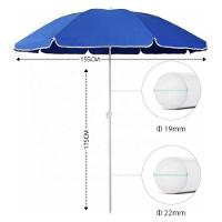 Guarda Sol Gigante Articulavel Ombrelone Grande Praia Pesca Camping Verao Piscina Profissional Protecao Uv 8 Varas - 9
