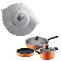 Tampa De Panela Frigideira Em Inox Universal Tamanho Ajustavel Até 31cm Retratil Potes Cozinha - 6