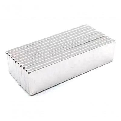 Kit Com 10 Peças ímã De Neodímio Retangular 40x10x2mm Neoimã