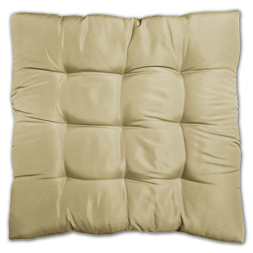 Almofada Futon Assento Decoração 50x50cm Flat Vários Modelos Bege - 2