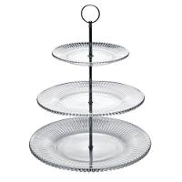 Porta Doces De Cristal 3 Andares Renaissance 18,5/26,5/31,5 X 35 Cm Lyor - 1