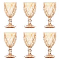 Conjunto De Taças De Vidro Para água 6 Peças 325 Ml Diamond âmbar Lyor - 1
