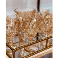 Conjunto De Taças De Vidro Para água 6 Peças 325 Ml Diamond âmbar Lyor - 6