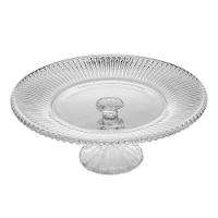Prato Para Bolo 30 Cm De Cristal Com Pé Renaissance Lyor - 1