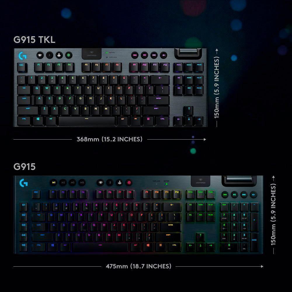 Teclado Mecânico Logitech G915 Lightspeed Tkl - Preto - 2