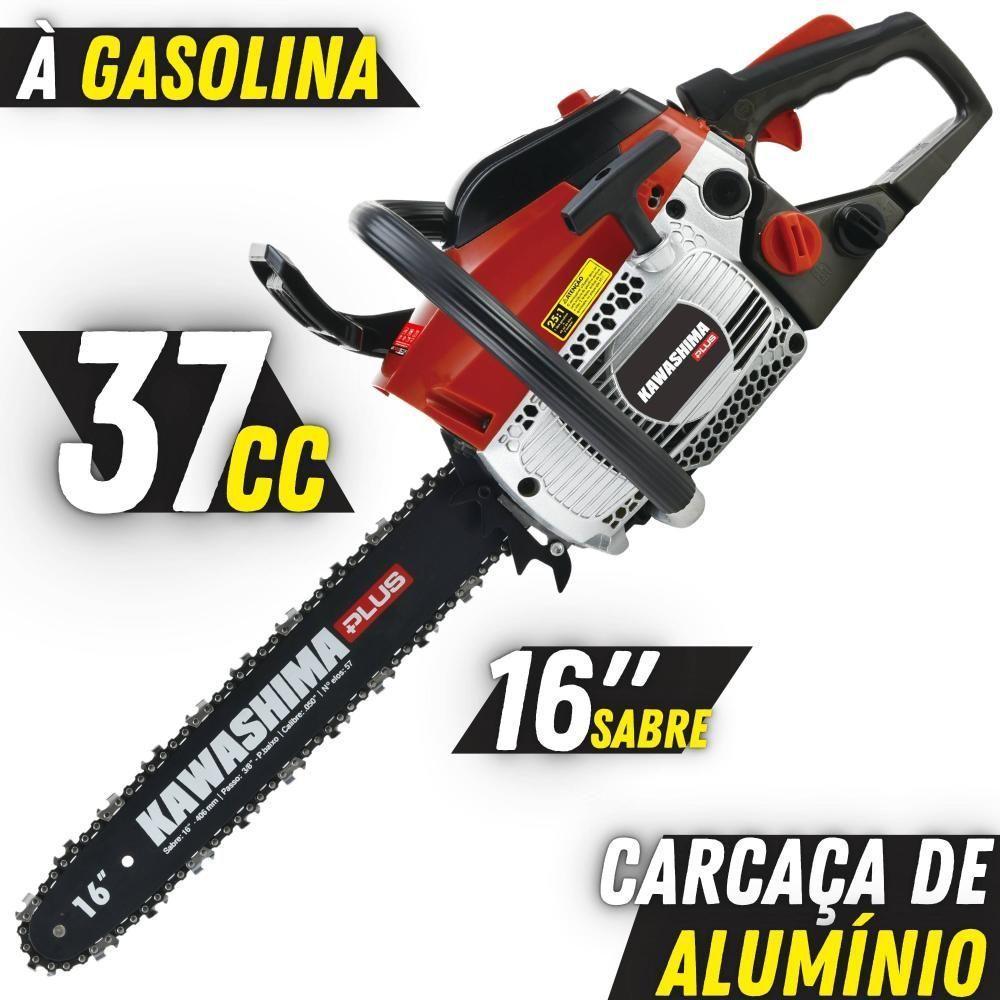 Motosserra Kawashima Kcs380p à Gasolina 37,2cc Com Sabre De 16 Polegadas 6600210 + Óleo Stihl 8017 - 2