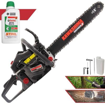 Motosserra Kawashima Kcs 580-e à Gasolina 54cc 2t Com Sabre 18 Polegadas 3300670 + Óleo Stihl 8017