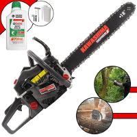 Motosserra Profissional Kawashima Kcs 520e A Gasolina 50.8cc Com Sabre 18 3300660 + Óleo Stihl 8017 - 1