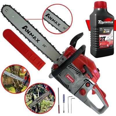 Motosserra Anmax Cs5800a à Gasolina 2t 58cc 3,1hp Sabre 20'' Ponta Rolante Profissional + Óleo Toyama Fg50 500ml