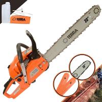 Motosserra Profissional Terra Mt520 à Gasolina 2t 2,5hp 52cc Com Sabre De 18'' E Sabre De 20'' - 1