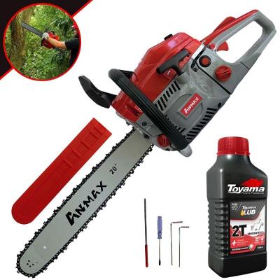 Motosserra Anmax Cs5800a à Gasolina 2t 58cc 3,1hp Sabre 20'' Ponta Rolante Profissional + Óleo Toyama Fg50 500ml
