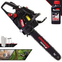 Motosserra Kawashima Kcs 400e à Gasolina 37cc Com Sabre 16 Polegadas - 3300590 + Óleo Toyama Fg50 - 1