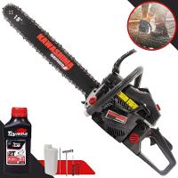 Motosserra Kawashima Kcs 580-e à Gasolina 54cc 2t Com Sabre 18 Polegadas 3300670 + Óleo Toyama Fg50 - 1