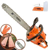 Motosserra Profissional Terra Mt520 à Gasolina 2t 2,5hp 52cc Com Sabre De 18'' E Sabre De 20'' - 1