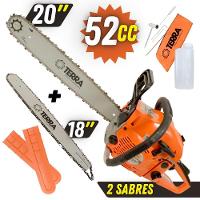 Motosserra Profissional Terra Mt520 à Gasolina 2t 2,5hp 52cc Com Sabre De 18'' E Sabre De 20'' - 2