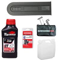 Motosserra Profissional Kawashima Kcs 260-p à Gasolina 25,4cc Com Sabre 12 6600200 + Óleo Toyama Fg50 - 5