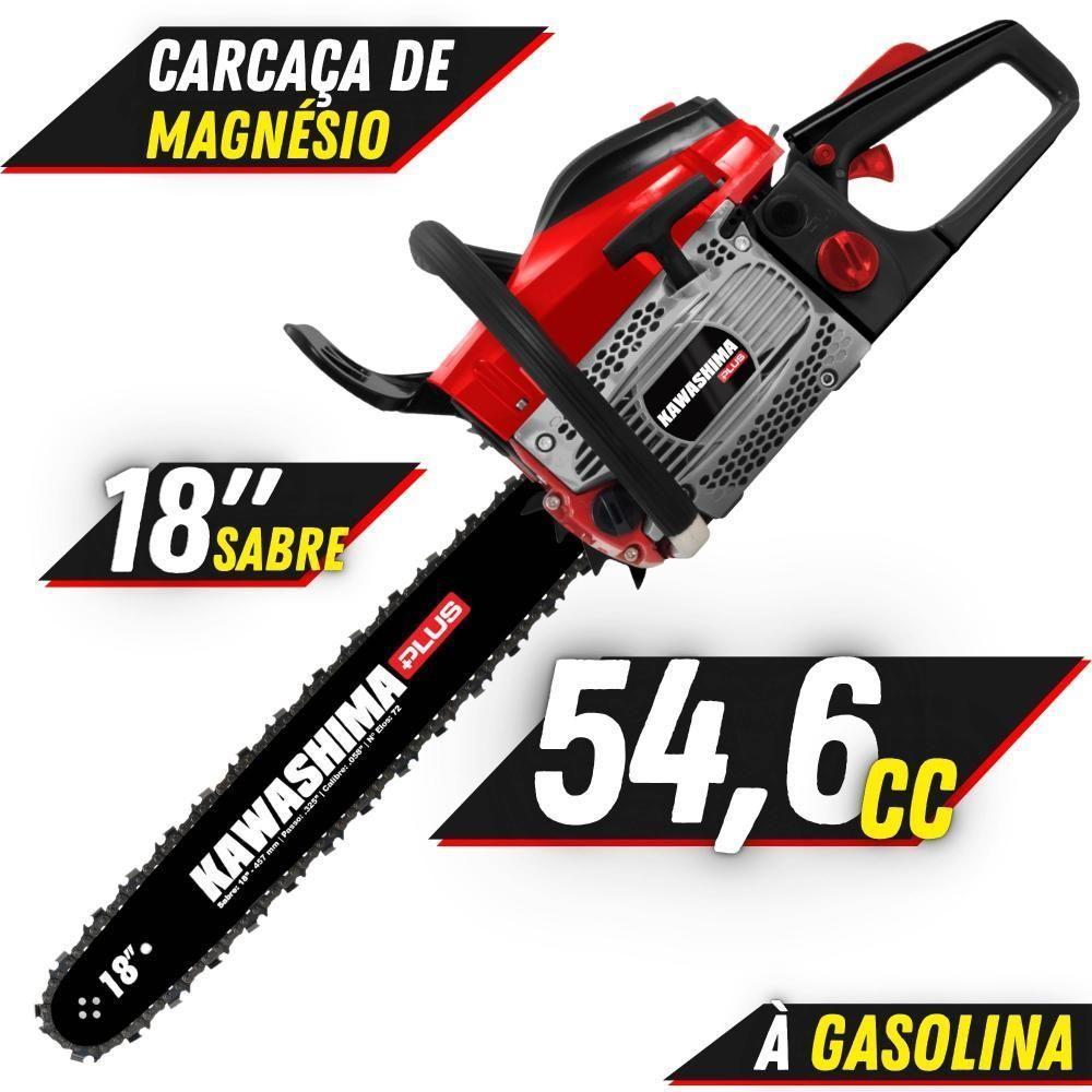 Motosserra Kawashima Kcs550p à Gasolina 54,6cc 2t Com Sabre 18 Polegadas 6600230 + Óleo Stihl 8017 - 2