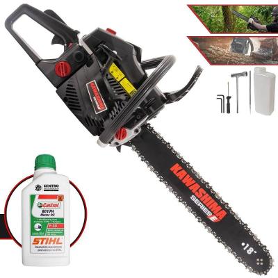 Motosserra Profissional Kawashima Kcs 520e A Gasolina 50.8cc Com Sabre 18 3300660 + Óleo Stihl 8017