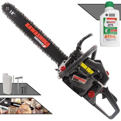 Motosserra Profissional Kawashima Kcs 520e A Gasolina 50.8cc Com Sabre 18 3300660 + Óleo Stihl 8017