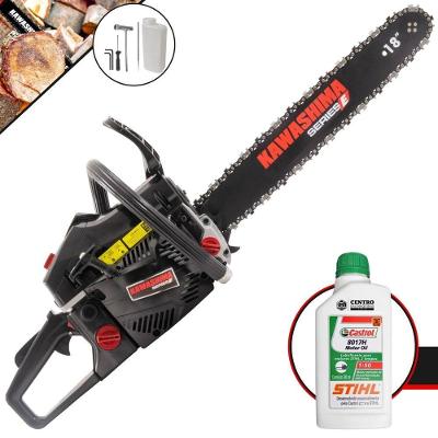 Motosserra Profissional Kawashima Kcs 520e A Gasolina 50.8cc Com Sabre 18 3300660 + Óleo Stihl 8017