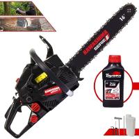 Motosserra Kawashima Kcs 400e à Gasolina 37cc Com Sabre 16 Polegadas - 3300590 + Óleo Toyama Fg50 - 1