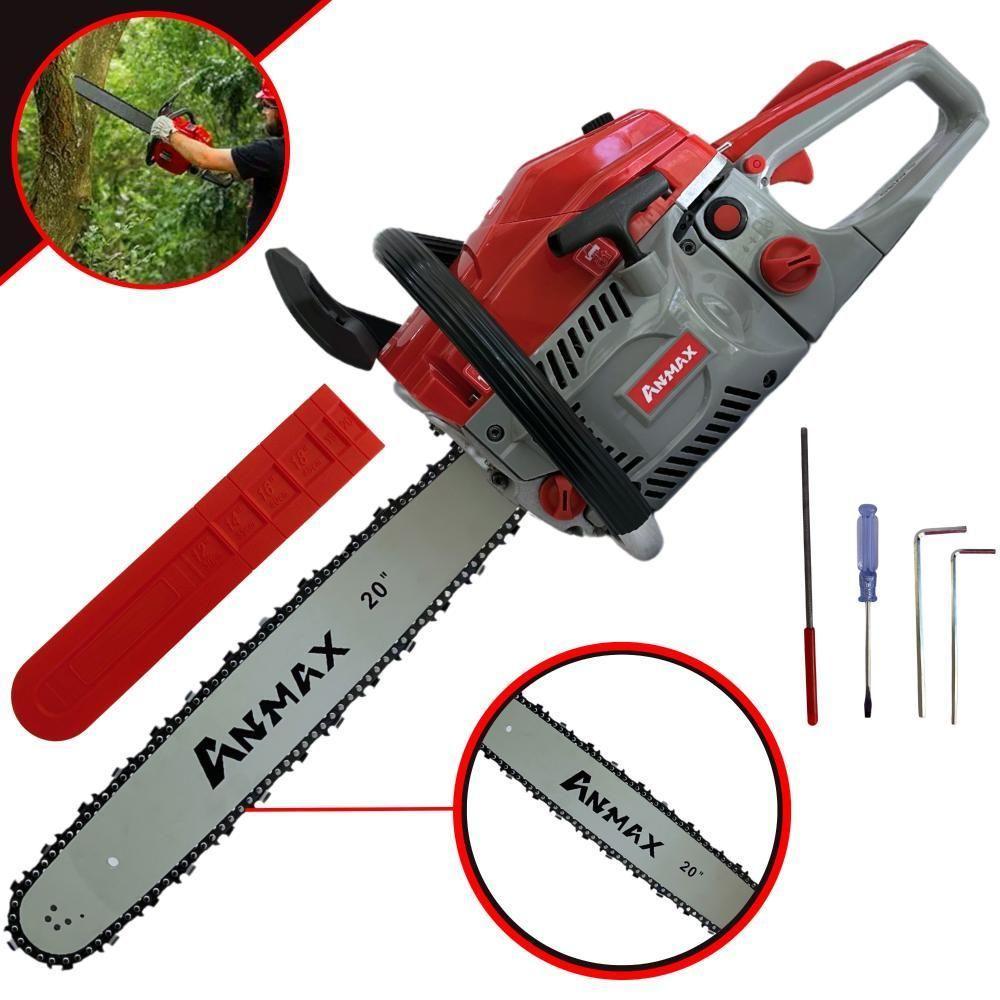 Motosserra Anmax Cs5800a à Gasolina 2t 58cc 3,1hp Sabre 20'' Ponta Rolante Profissional - 1