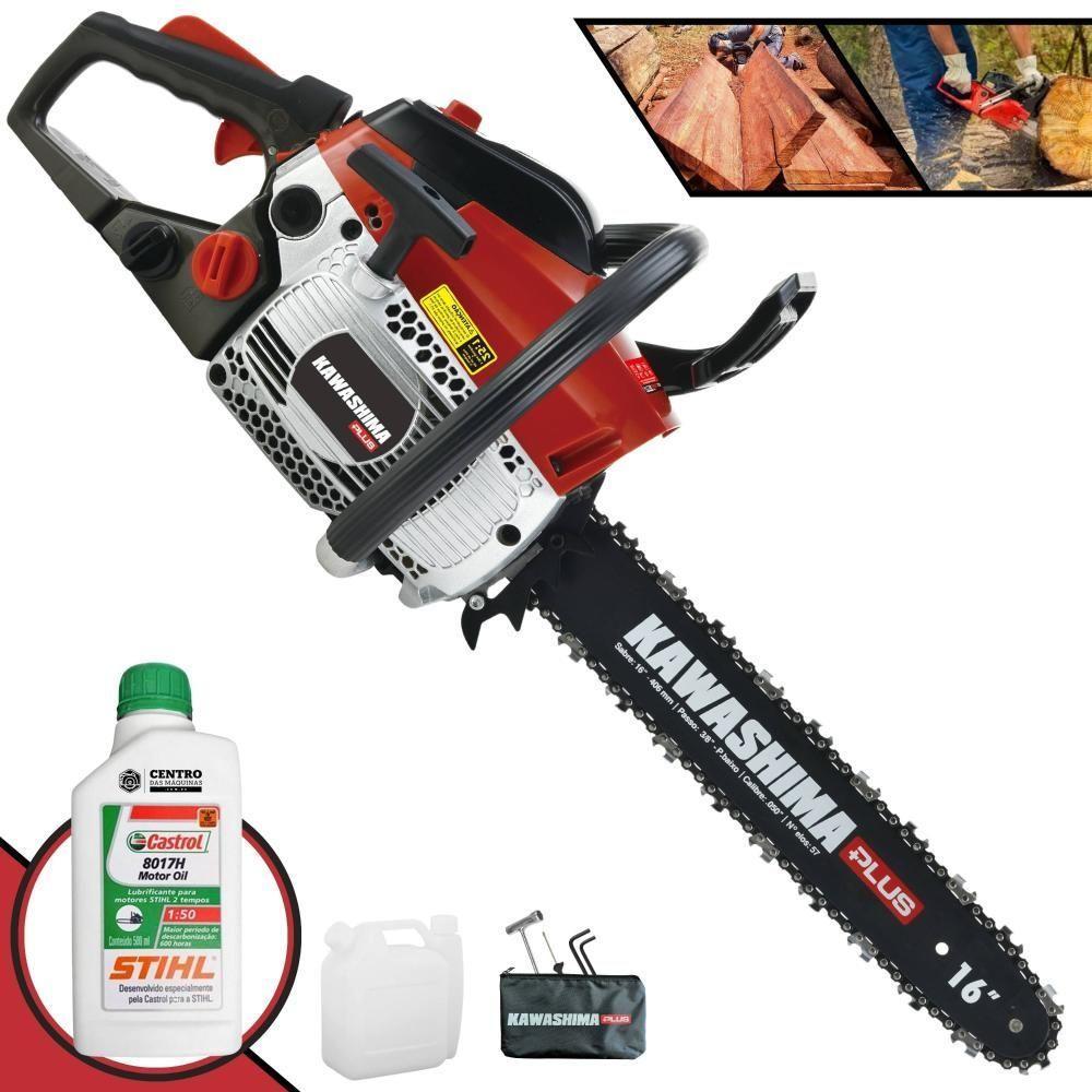 Motosserra Kawashima Kcs380p à Gasolina 37,2cc Com Sabre De 16 Polegadas 6600210 + Óleo Stihl 8017 - 1