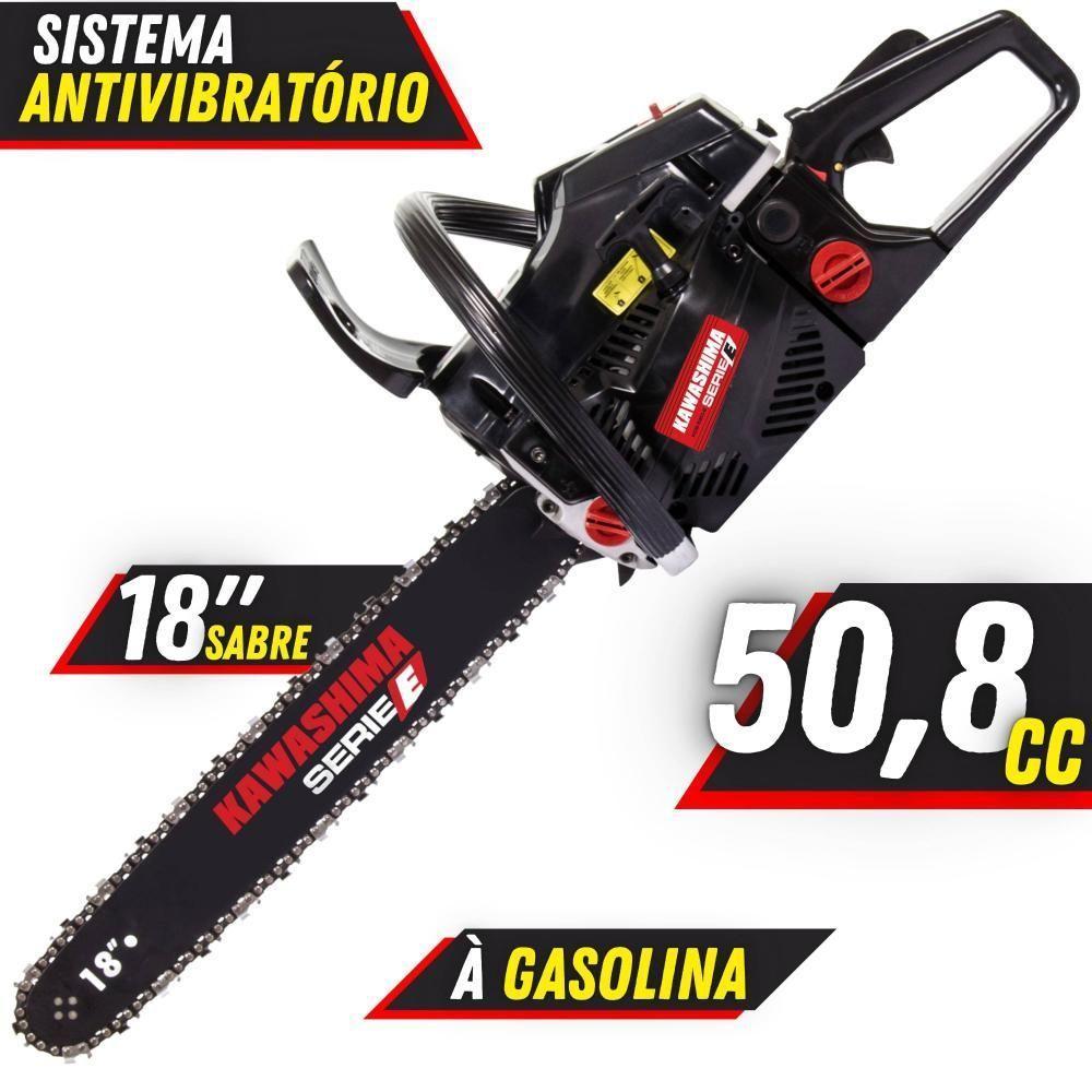 Motosserra Profissional Kawashima Kcs 520e A Gasolina 50.8cc Com Sabre 18 3300660 + Óleo Toyama Fg50 - 2