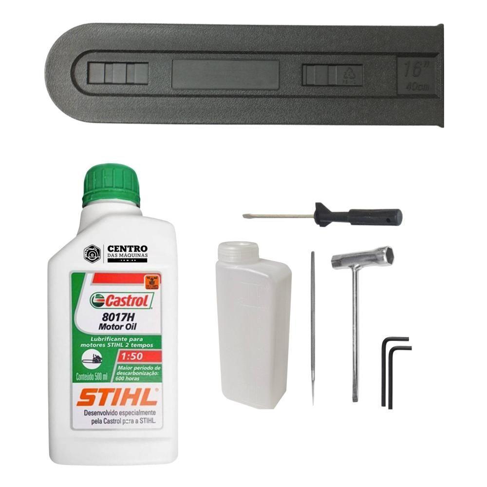 Motosserra Profissional Kawashima Kcs 520e A Gasolina 50.8cc Com Sabre 18 3300660 + Óleo Stihl 8017 - 6