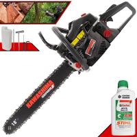 Motosserra Profissional Kawashima Kcs 520e A Gasolina 50.8cc Com Sabre 18 3300660 + Óleo Stihl 8017 - 1