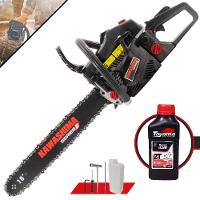 Motosserra Kawashima Kcs 580-e à Gasolina 54cc 2t Com Sabre 18 Polegadas 3300670 + Óleo Toyama Fg50 - 1