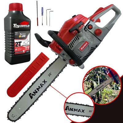 Motosserra Anmax Cs5800a à Gasolina 2t 58cc 3,1hp Sabre 20'' Ponta Rolante Profissional + Óleo Toyama Fg50 500ml