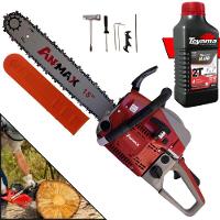 Motosserra Anmax Cs5200b à Gasolina 2t 52cc 2,7hp Sabre 18'' Ponta Rolante Profissional + Óleo Toyama Fg50 500ml - 1