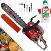Motosserra Anmax Cs5200b à Gasolina 2t 52cc 2,7hp Sabre 18'' Ponta Rolante Profissional + Óleo Castrol Stihl 500ml - 1