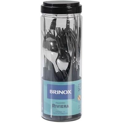 Faqueiro Rivieira 24 Peças Preto - 6025/712 - Brinox